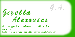 gizella alexovics business card